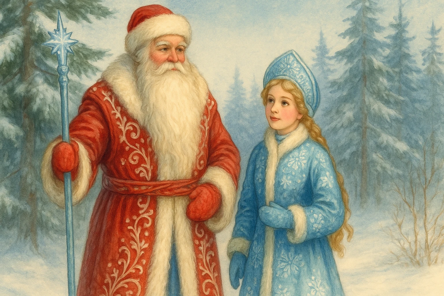 Ded Moroz and Snegurochka